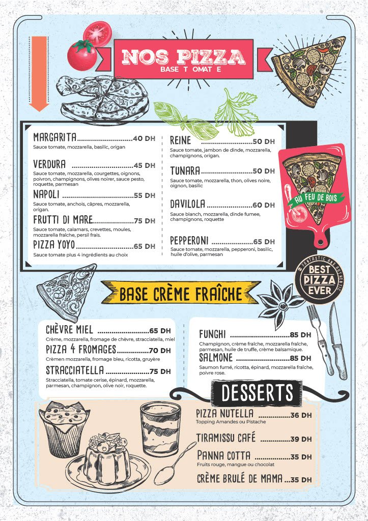 Menu Little Napoli
